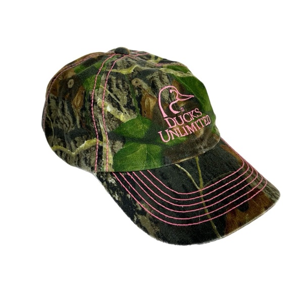 Ducks Unlimited Women’s Camp Pink Stitching Cap - Picture 1 of 6
